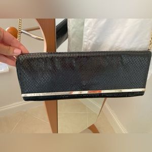 Bcbg evening bag with gold chain